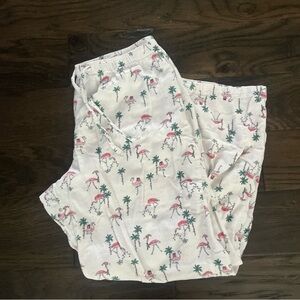 LOVE By Gap Pink Flamingo Pajama Pants Light Flannel 100% Cotton Medium
